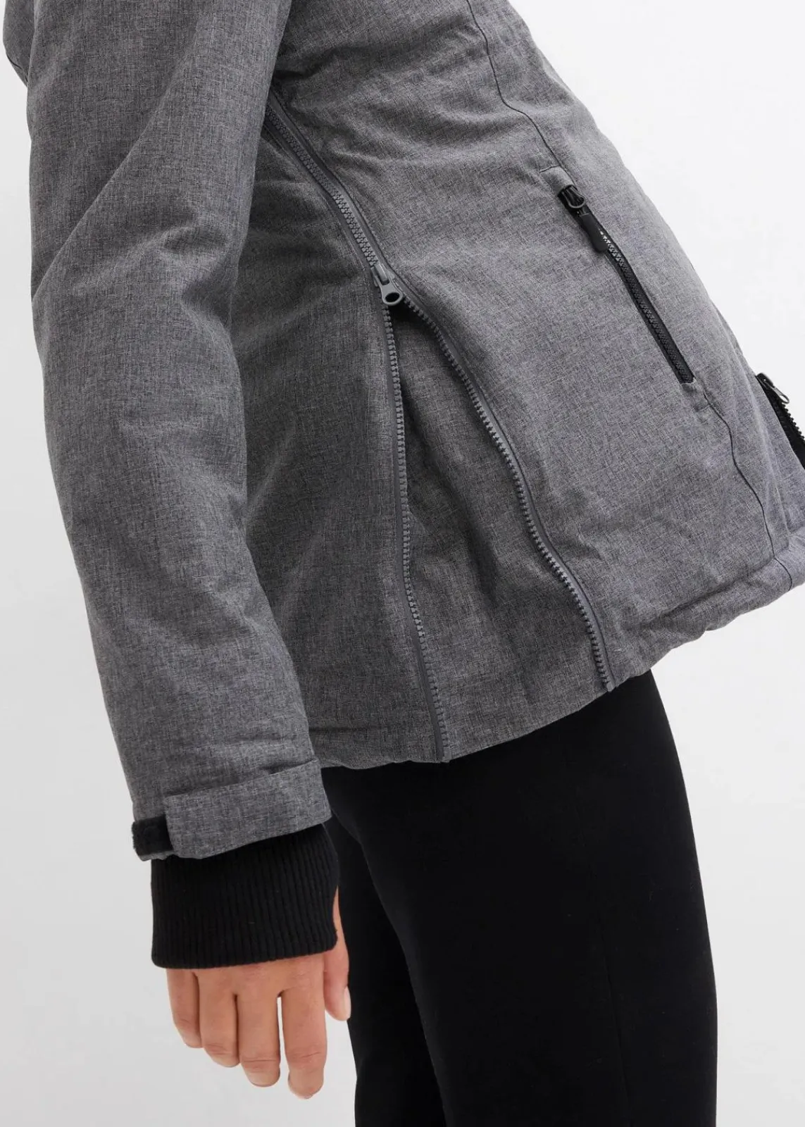 bonprix Bekleidung·Blazer|Umstandsmode^Kuschelige 3-in-1 Umstandsjacke und Tragejacke schiefergrau meliert