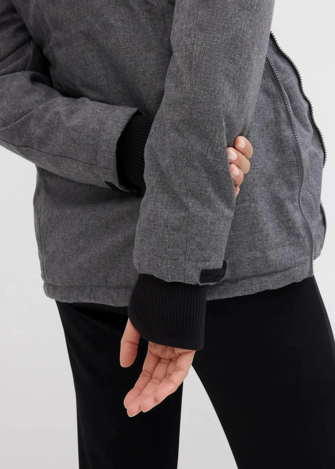 bonprix Bekleidung·Blazer|Umstandsmode^Kuschelige 3-in-1 Umstandsjacke und Tragejacke schiefergrau meliert