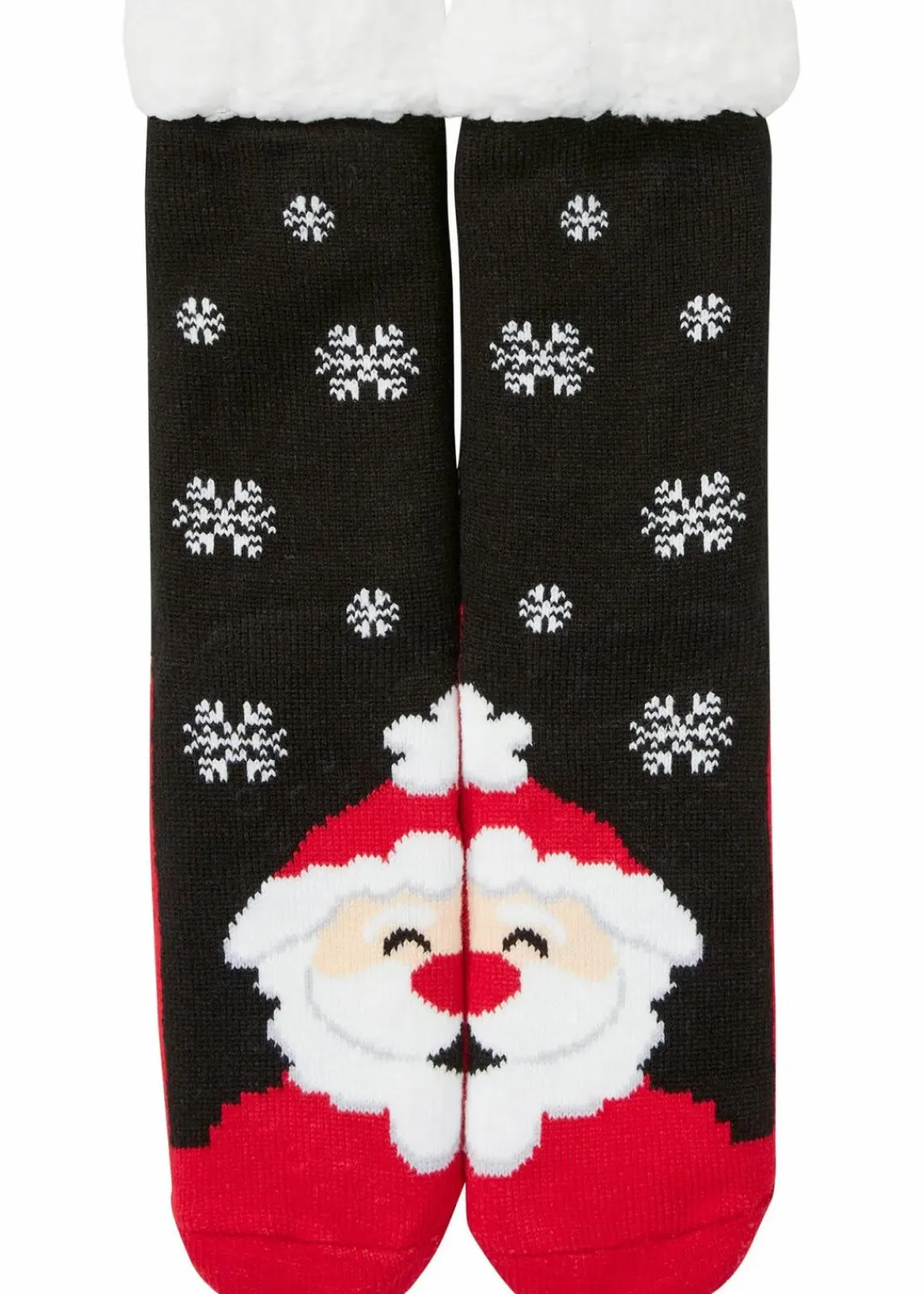 bonprix Jungen·Strümpfe|Jungen·Strümpfe^Kuschelsocken mit Teddy Futter schwarz/erdbeere