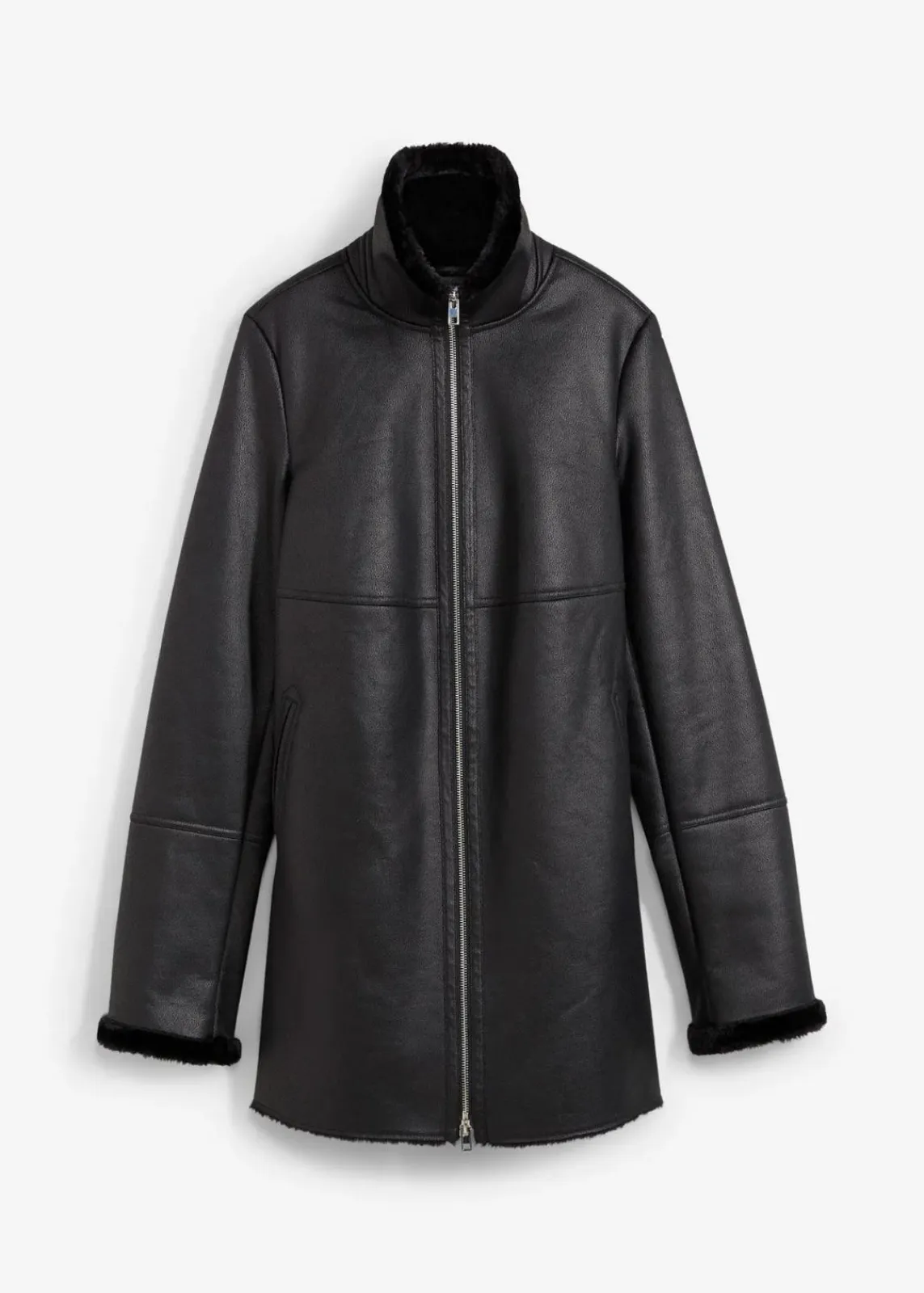 bonprix Bekleidung·Hosen|Jacken & Mäntel^Lammfellimitat-Jacke schwarz