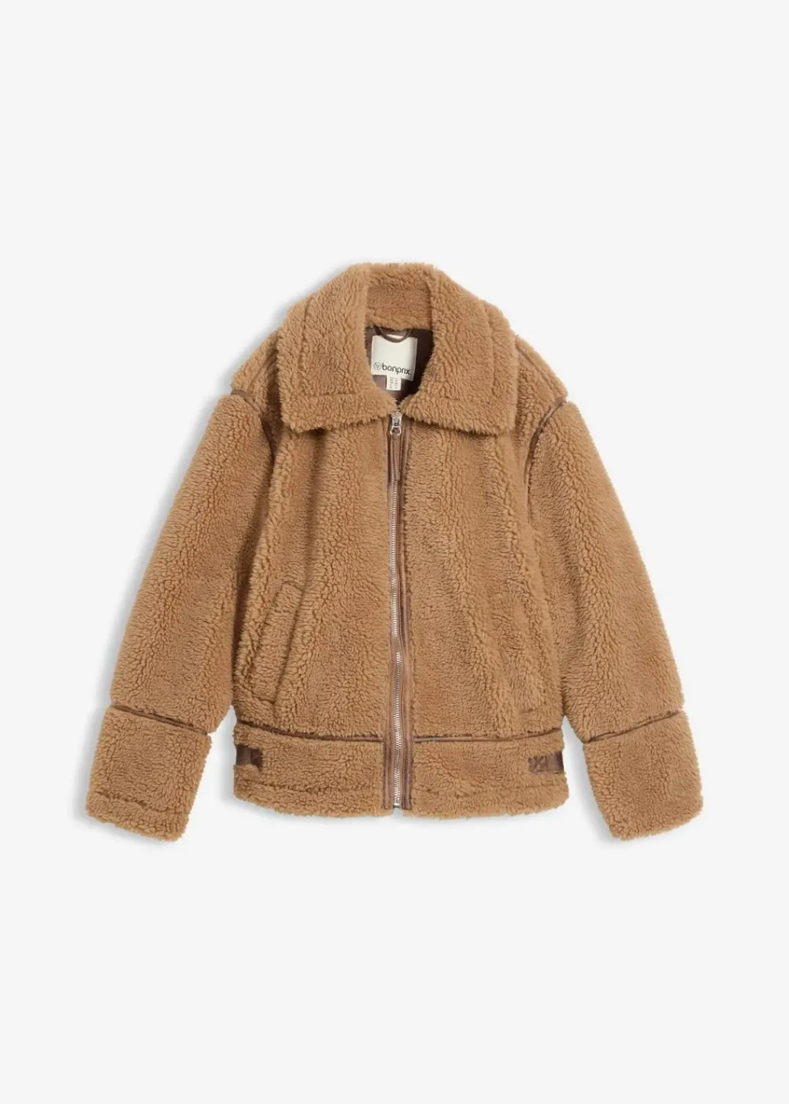 bonprix Jacken & Mäntel|Nachhaltigere Materialien^Lammfellimitat-Jacke camel