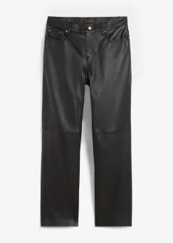 bonprix Premium|Nachhaltigere Materialien^Lammnappa-Lederhose schwarz