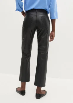 bonprix Premium|Nachhaltigere Materialien^Lammnappa-Lederhose schwarz