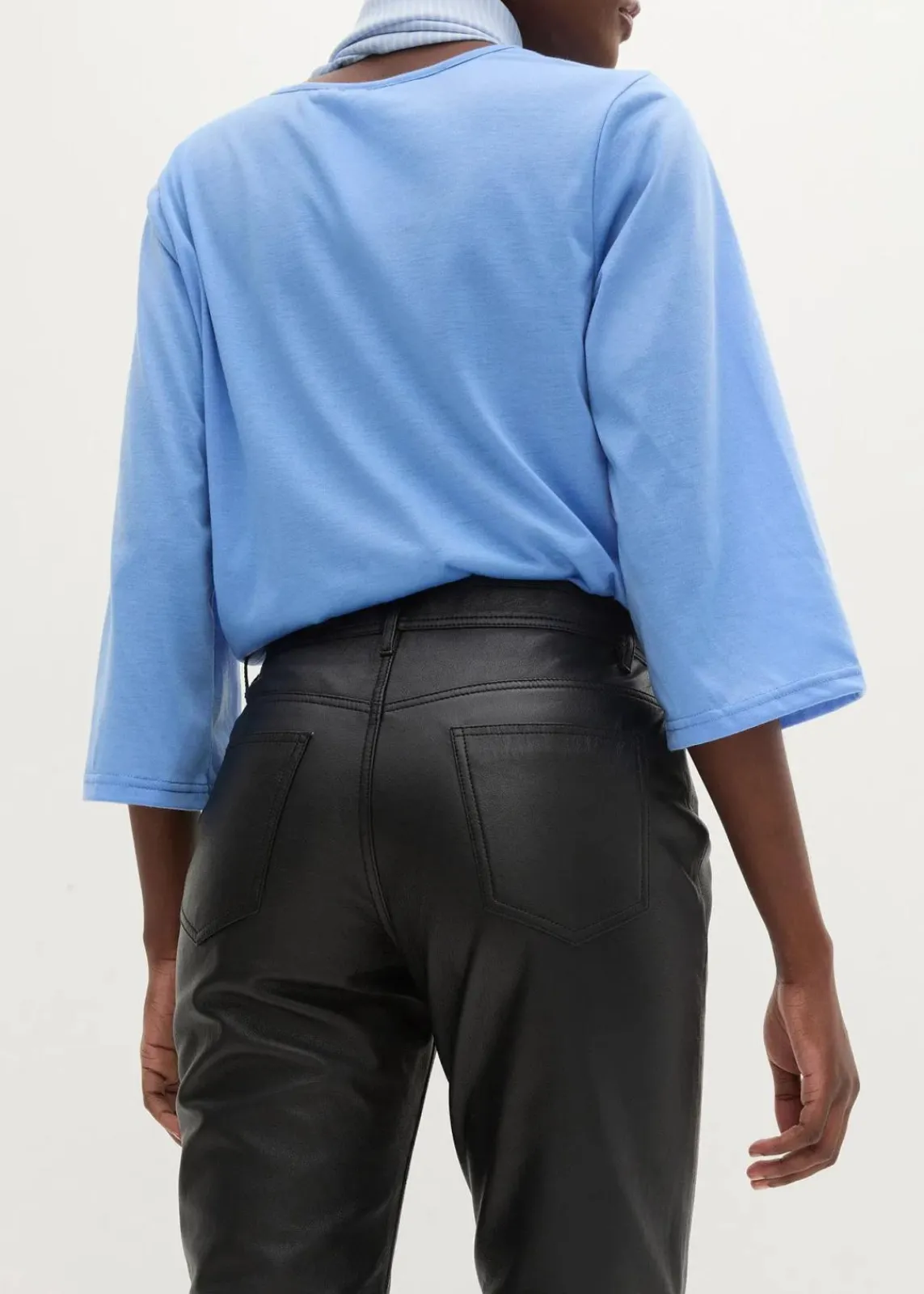 bonprix Premium|Nachhaltigere Materialien^Lammnappa-Lederhose schwarz