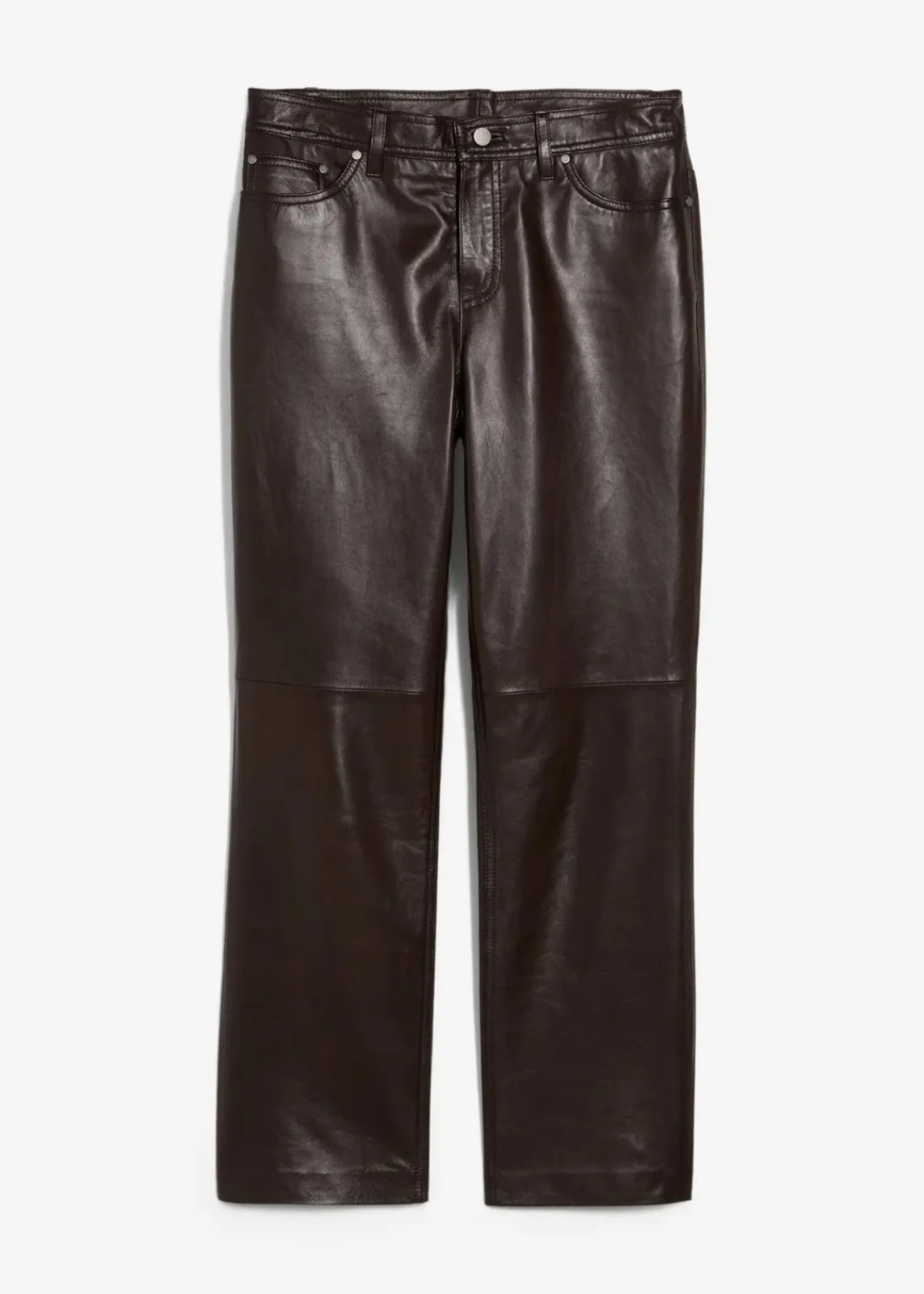 bonprix Bekleidung·Kleider|Hosen^Lammnappa-Lederhose dunkelbraun