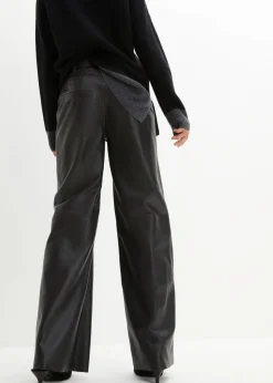 bonprix Premium|Hosen^Lammnappa-Marlenehose schwarz