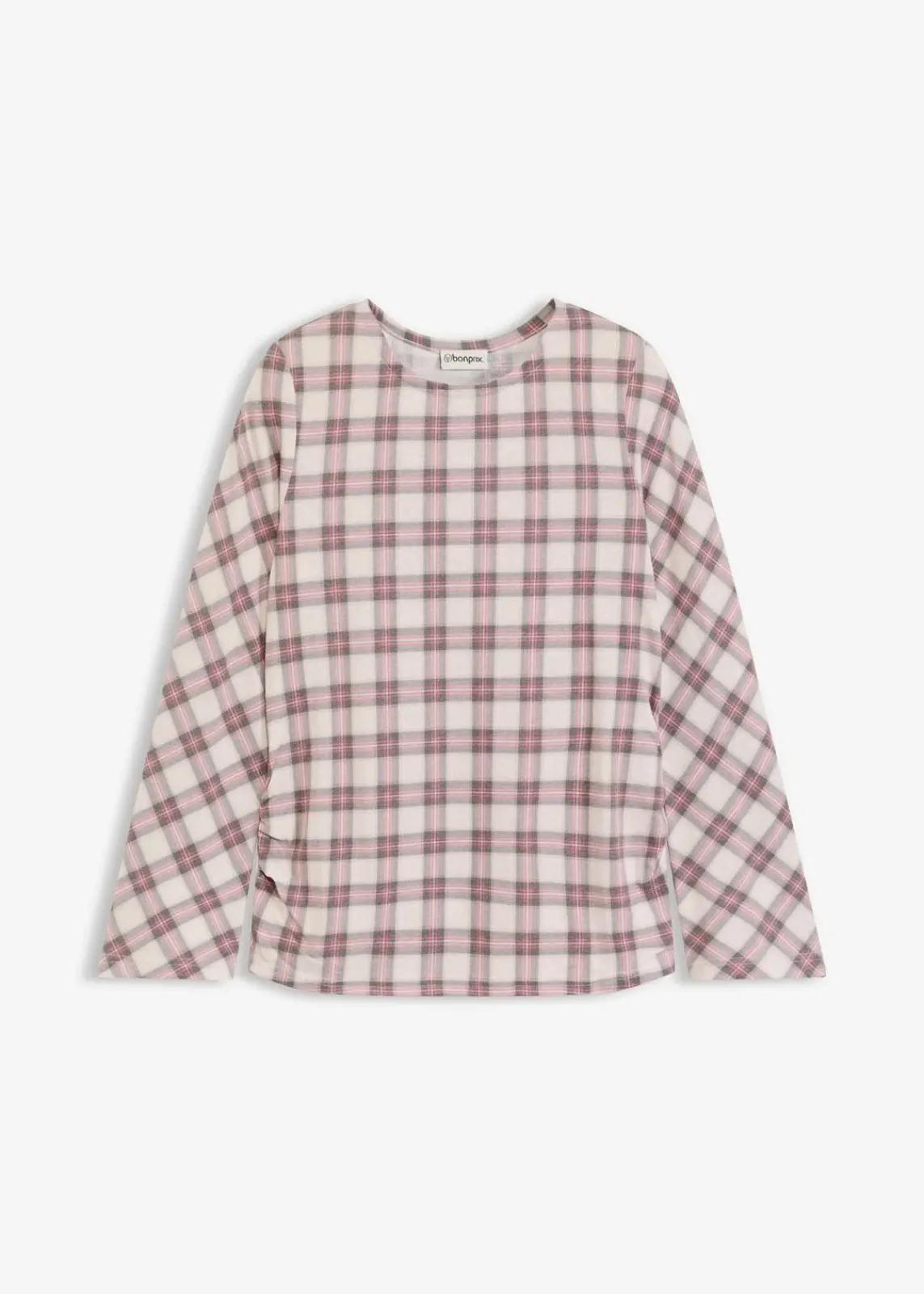 bonprix Shirts & Tops^Langarmshirt grau kariert