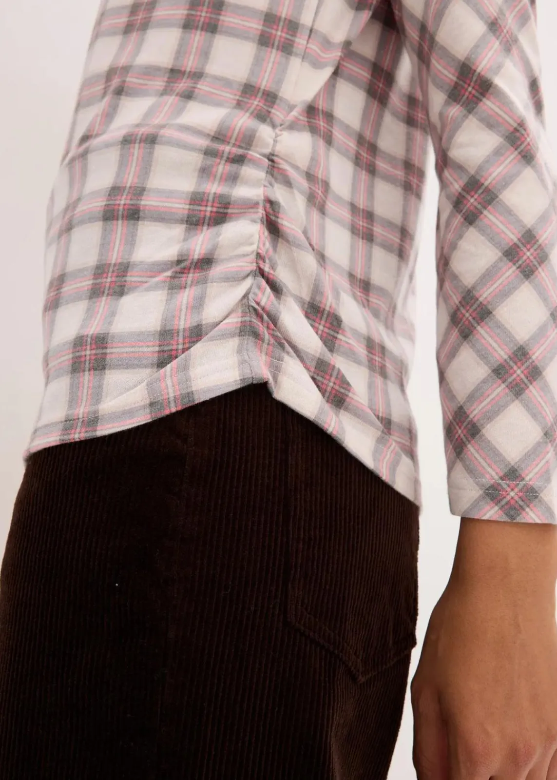 bonprix Shirts & Tops^Langarmshirt grau kariert