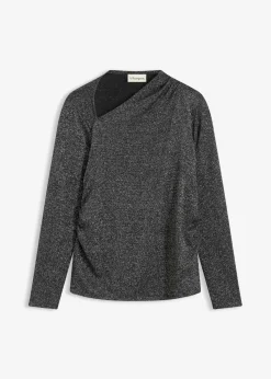 bonprix Shirts & Tops^Langarmshirt schwarz/silber
