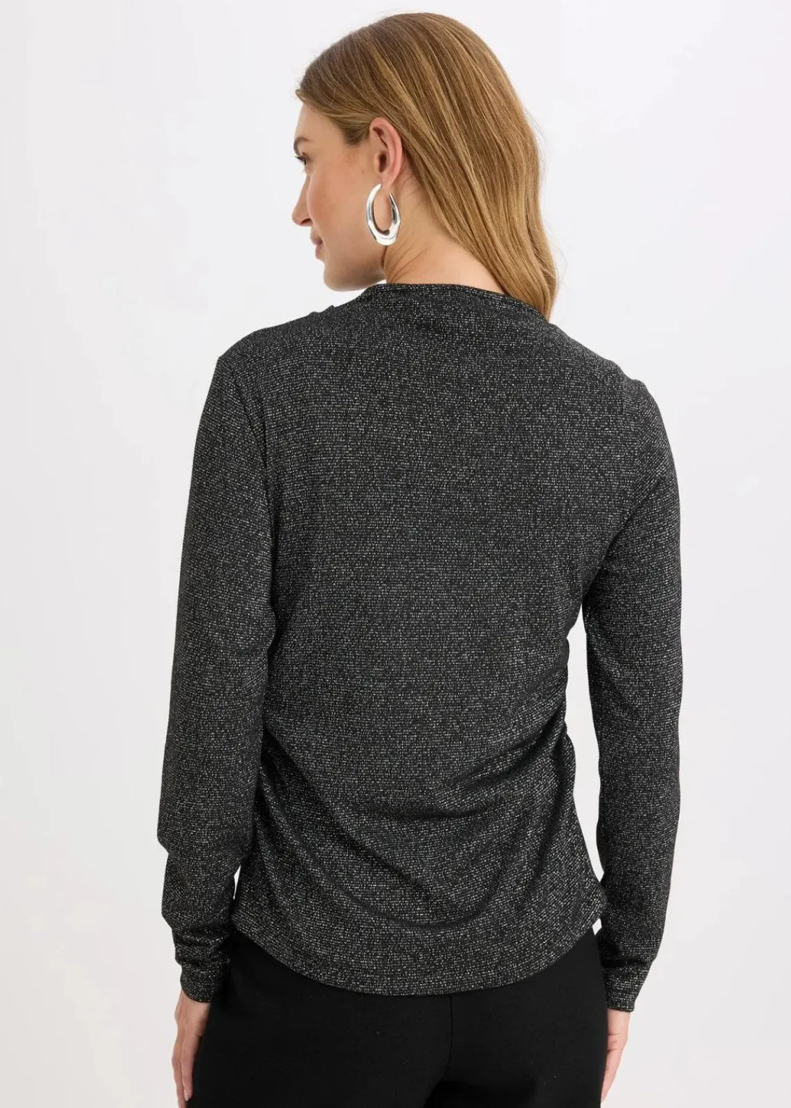 bonprix Shirts & Tops^Langarmshirt schwarz/silber