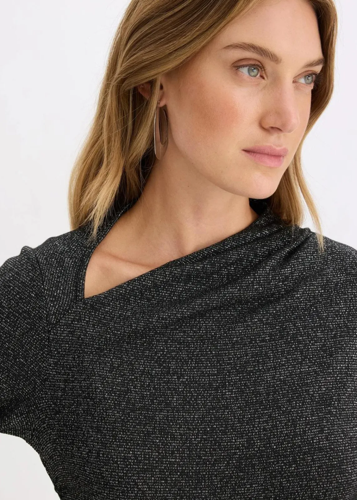 bonprix Shirts & Tops^Langarmshirt schwarz/silber