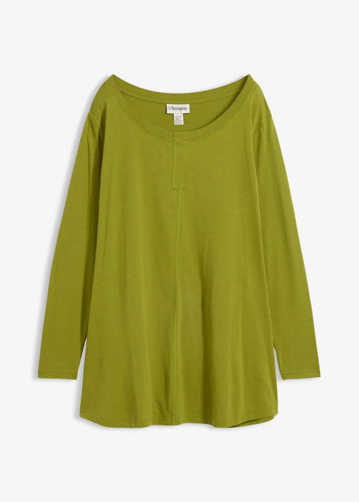 bonprix Shirts & Tops^Langarmshirt aus Baumwoll-Viskose-Mix moos