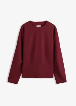 bonprix Shirts & Tops^Langarmshirt aus Punto di Roma ahornrot