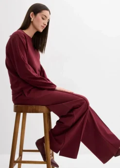 bonprix Shirts & Tops^Langarmshirt aus Punto di Roma ahornrot