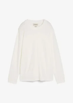 bonprix Shirts & Tops|Basics^Langarmshirt aus reiner Bio-Baumwolle wollweiß