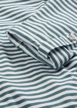 bonprix Shirts & Tops^Langarmshirt aus reiner Baumwolle pfeffergrün / weiss gestreift