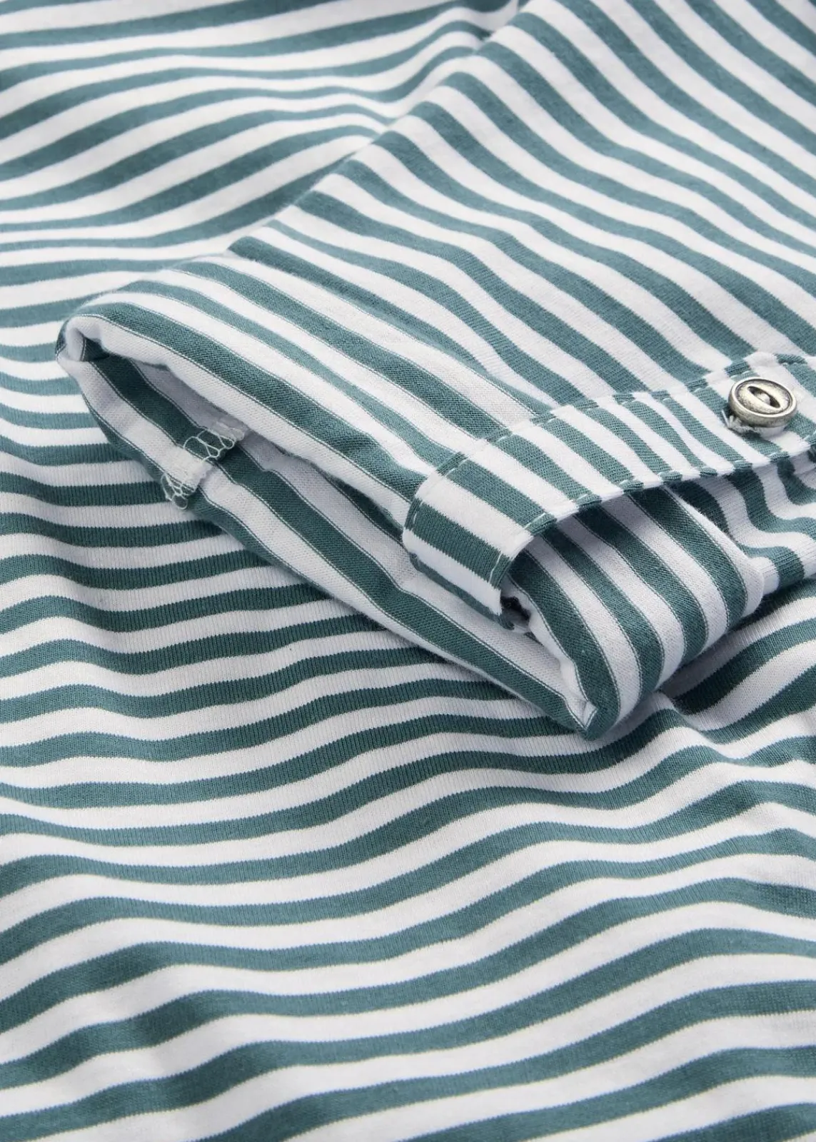 bonprix Shirts & Tops^Langarmshirt aus reiner Baumwolle pfeffergrün / weiss gestreift