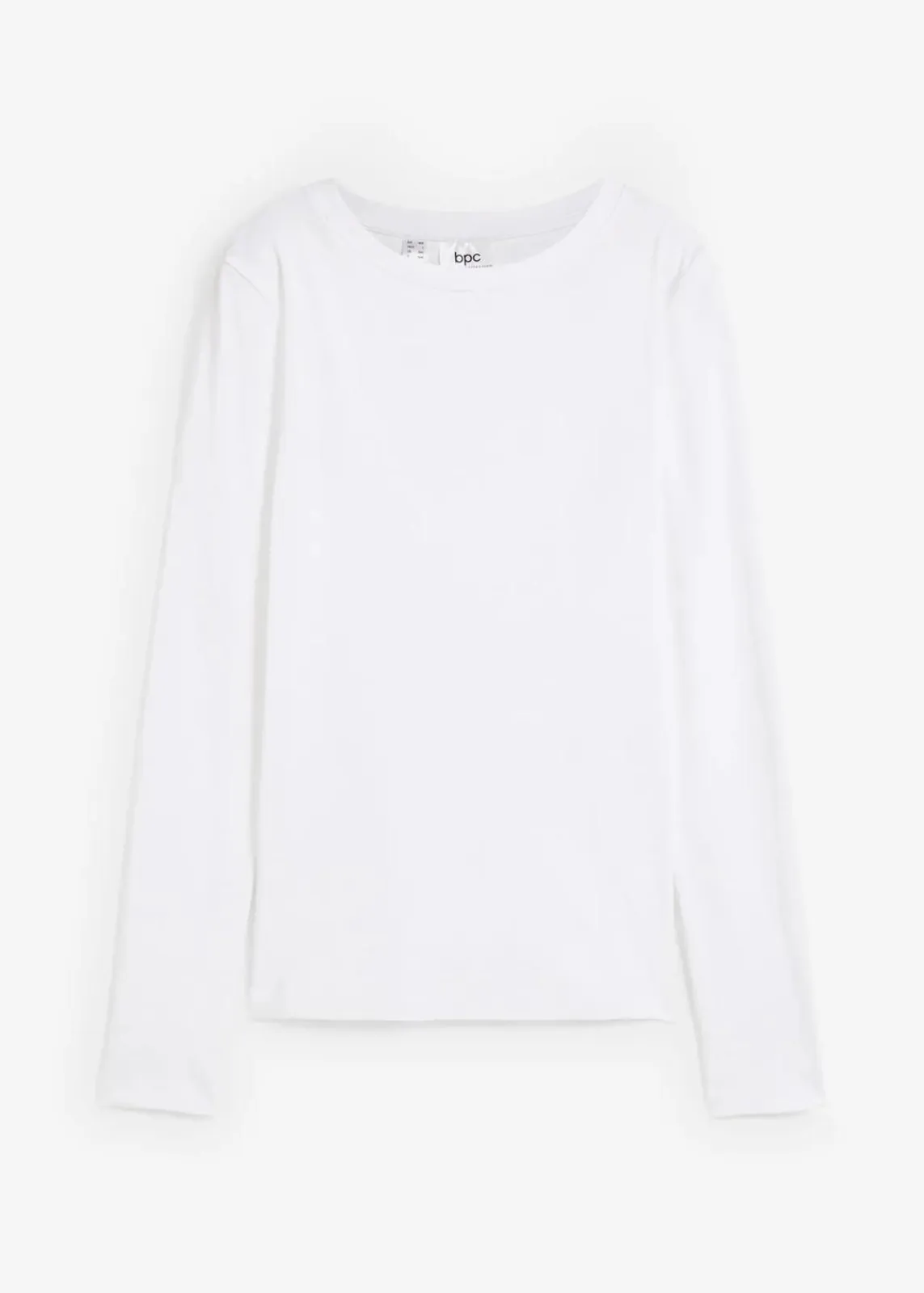 bonprix Shirts & Tops|Basics^Langarmshirt aus reiner Bio-Baumwolle weiß