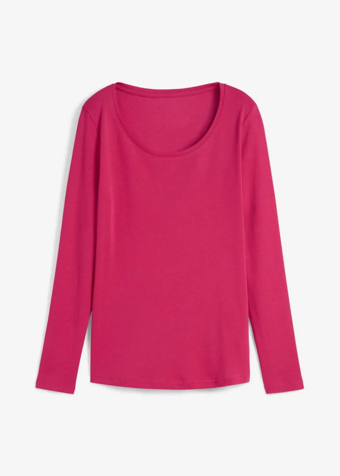 bonprix Shirts & Tops|Basics^Langarmshirt aus reiner Bio-Baumwolle beerenrot