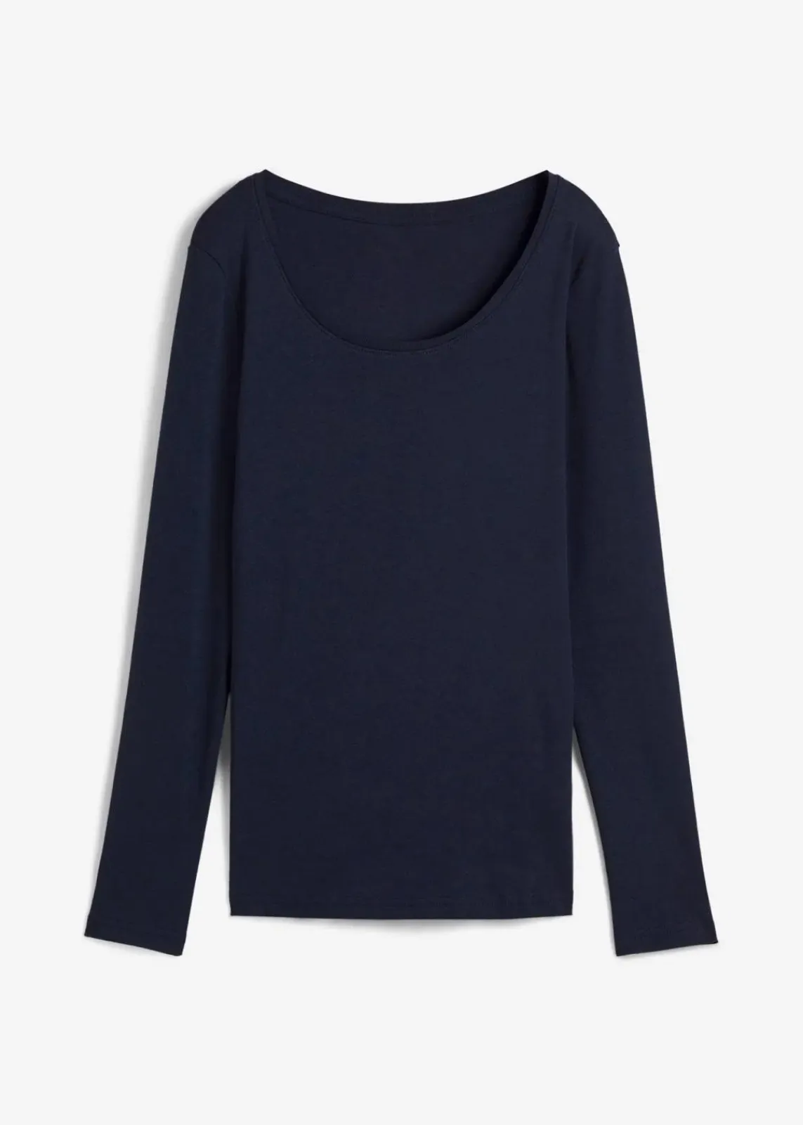 bonprix Shirts & Tops|Basics^Langarmshirt aus reiner Bio-Baumwolle dunkelblau
