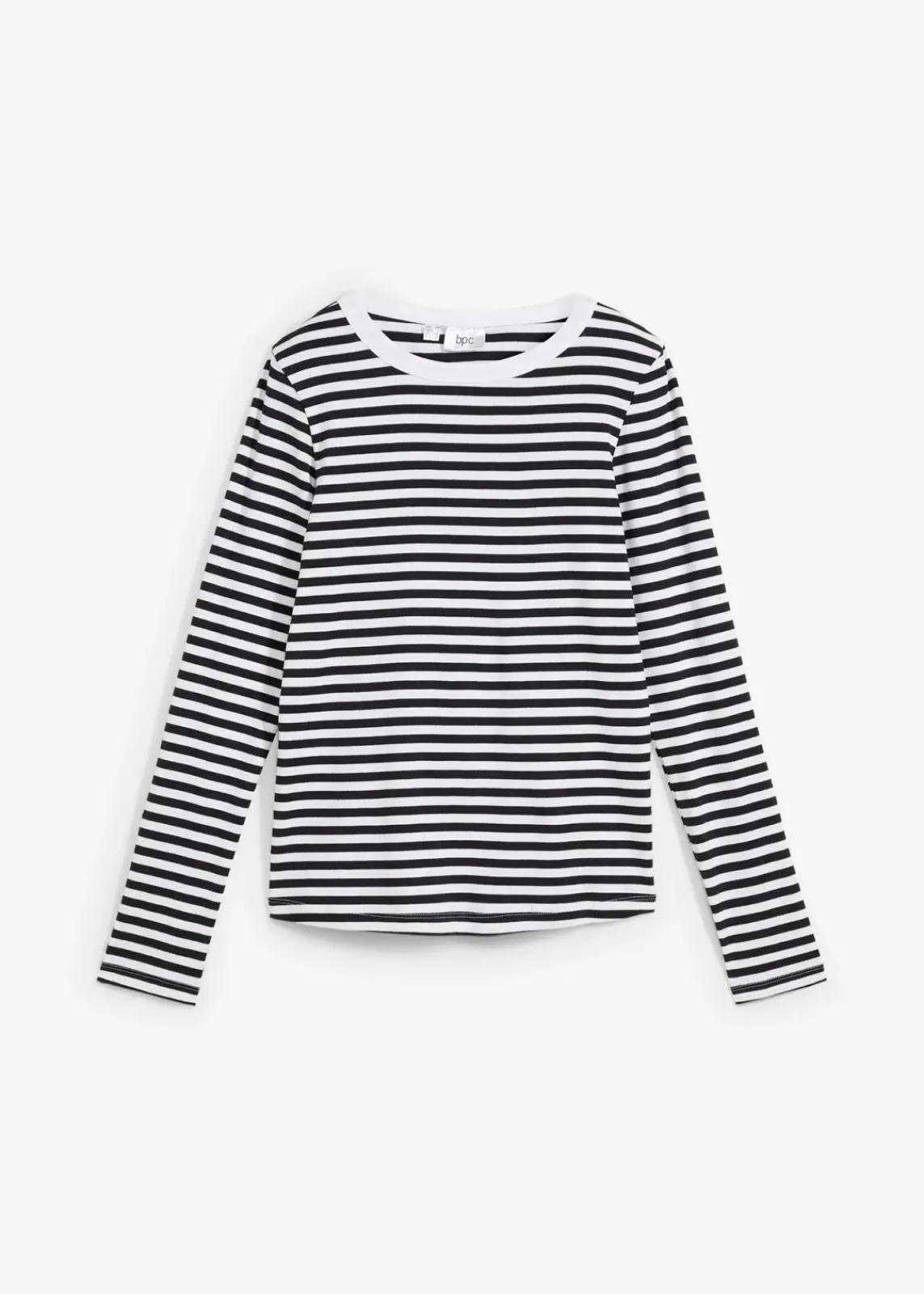 bonprix Bekleidung·Röcke|Basics^Langarmshirt aus reiner Bio-Baumwolle schwarz/weiß gestreift