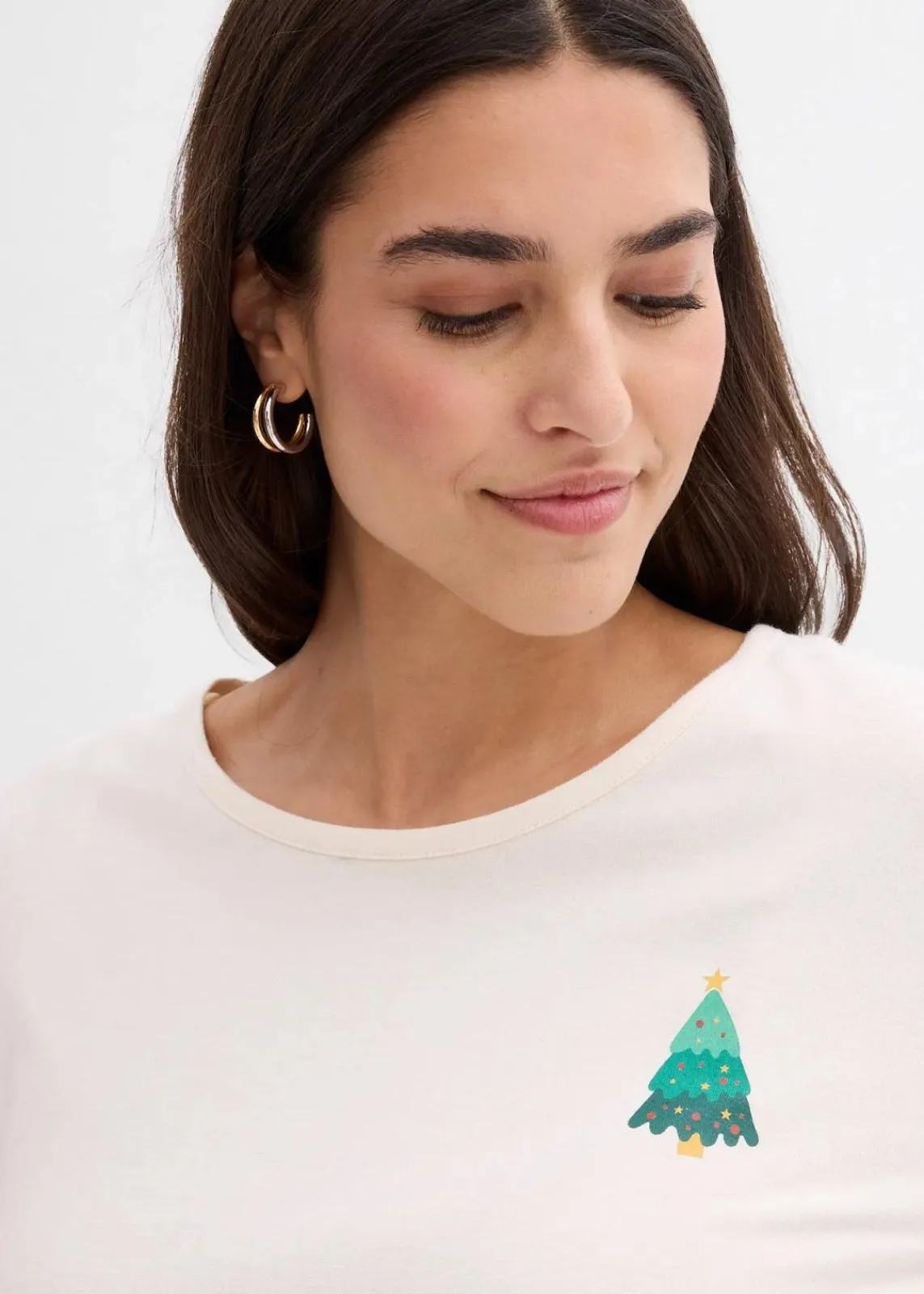 bonprix Shirts & Tops|Nachhaltigere Materialien^Langarmshirt aus reiner Bio-Baumwolle naturbeige