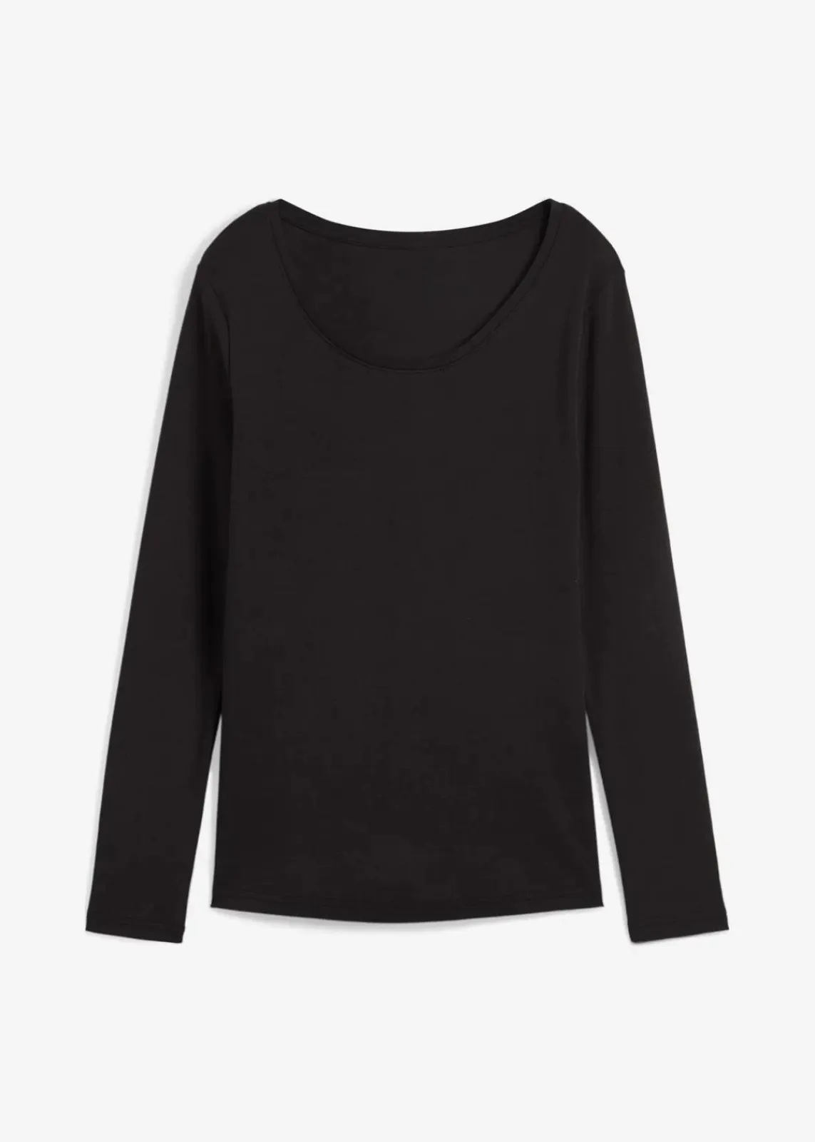 bonprix Bekleidung·Röcke|Nachhaltigere Materialien^Langarmshirt aus reiner Bio-Baumwolle schwarz
