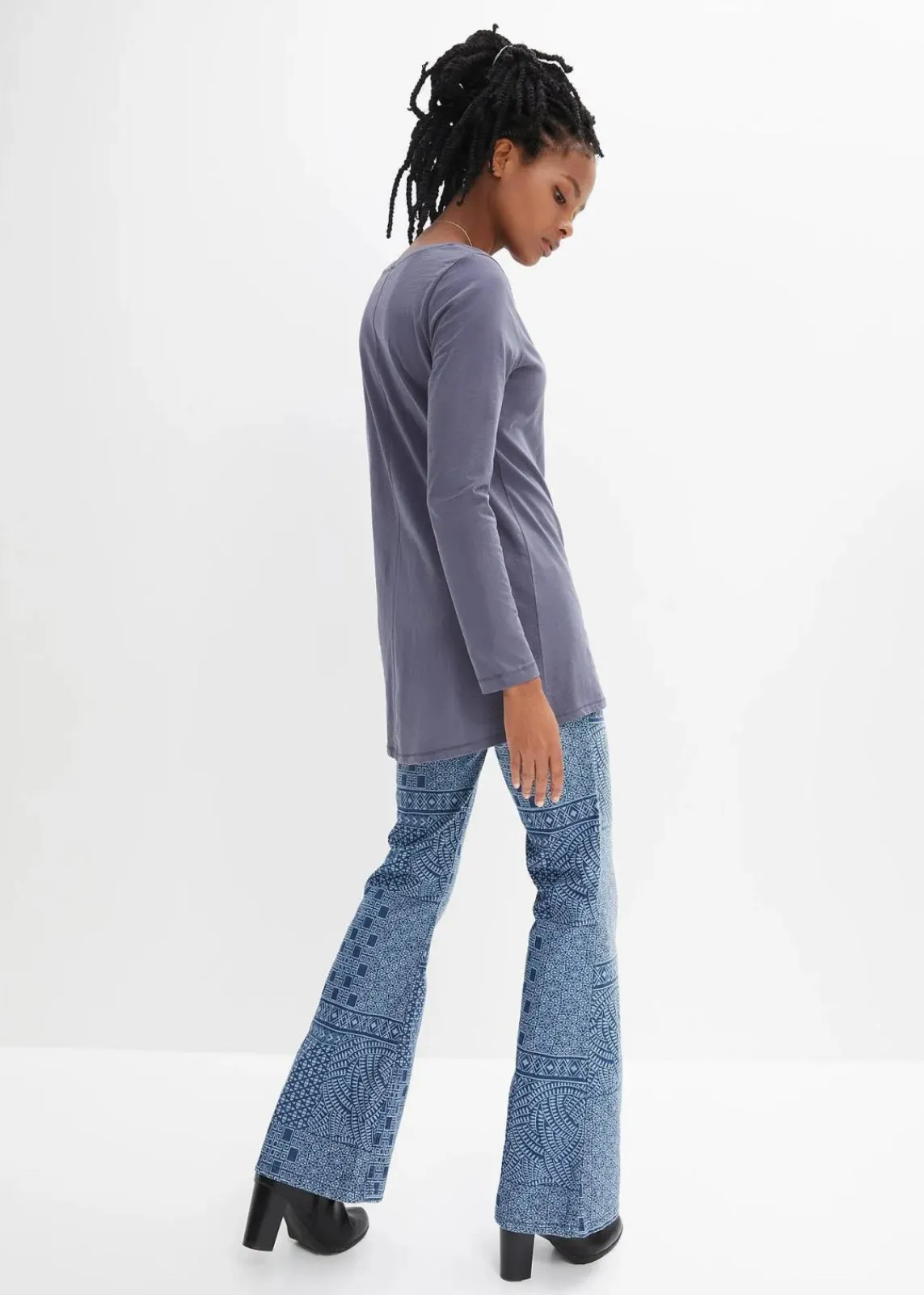bonprix Shirts & Tops^Langarmshirt aus reiner Baumwolle indigo