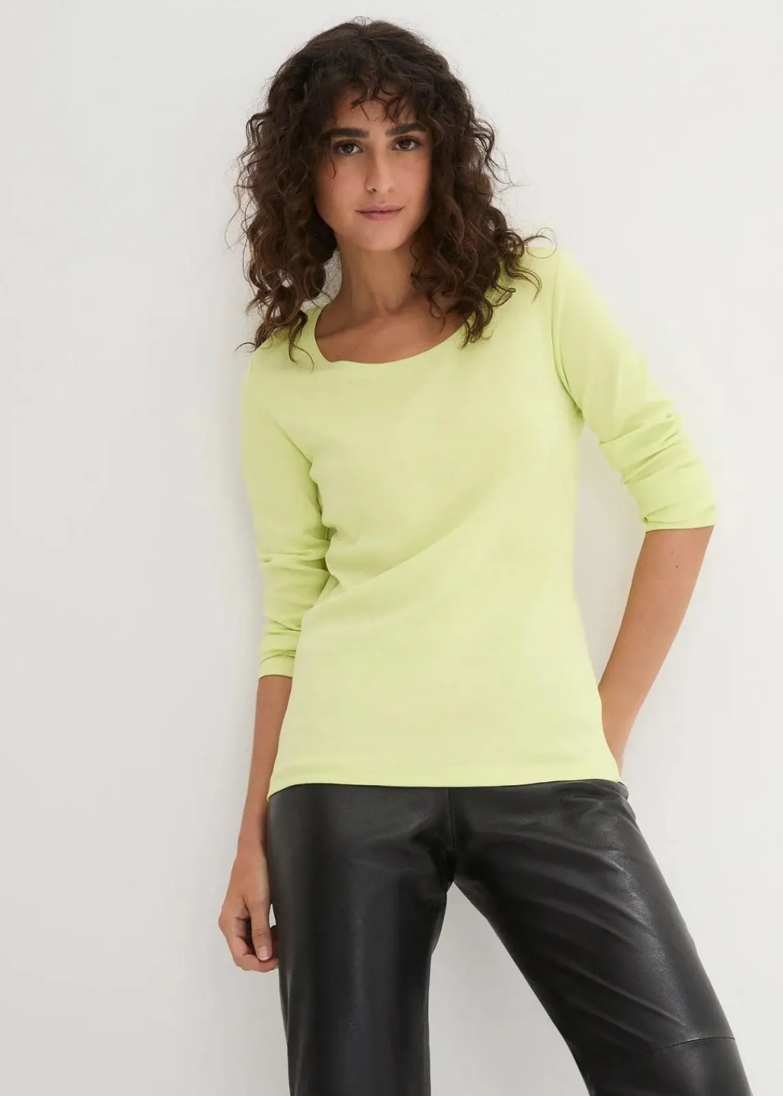 bonprix Shirts & Tops|Basics^Langarmshirt aus reiner Bio-Baumwolle mintgrün
