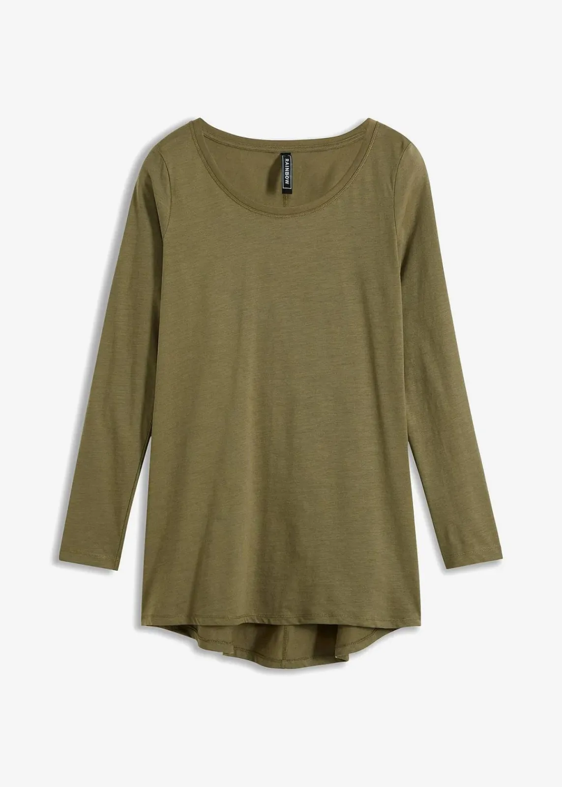 bonprix Shirts & Tops^Langarmshirt aus reiner Baumwolle oliv