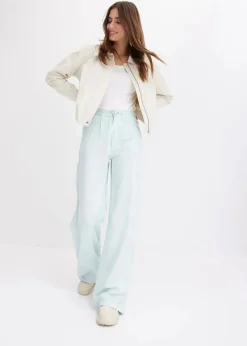 bonprix Shirts & Tops|Basics^Langarmshirt aus reiner Bio-Baumwolle weiß