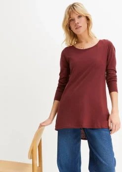 bonprix Shirts & Tops^Langarmshirt aus reiner Baumwolle ahornrot