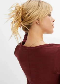 bonprix Shirts & Tops^Langarmshirt aus reiner Baumwolle ahornrot