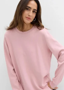bonprix Bekleidung·Röcke|Nachhaltigere Materialien^Langarmshirt aus reiner Bio-Baumwolle aschrosa
