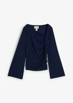 bonprix Shirts & Tops^Langarmshirt aus Rippe dunkelblau