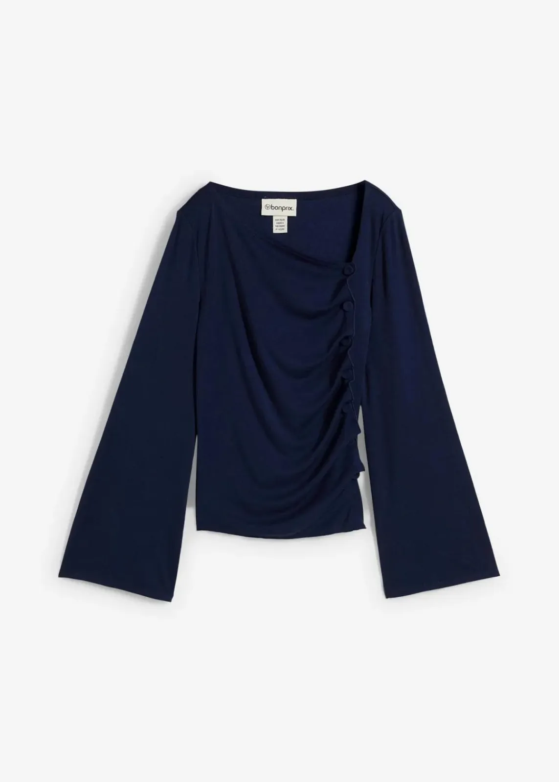 bonprix Shirts & Tops^Langarmshirt aus Rippe dunkelblau