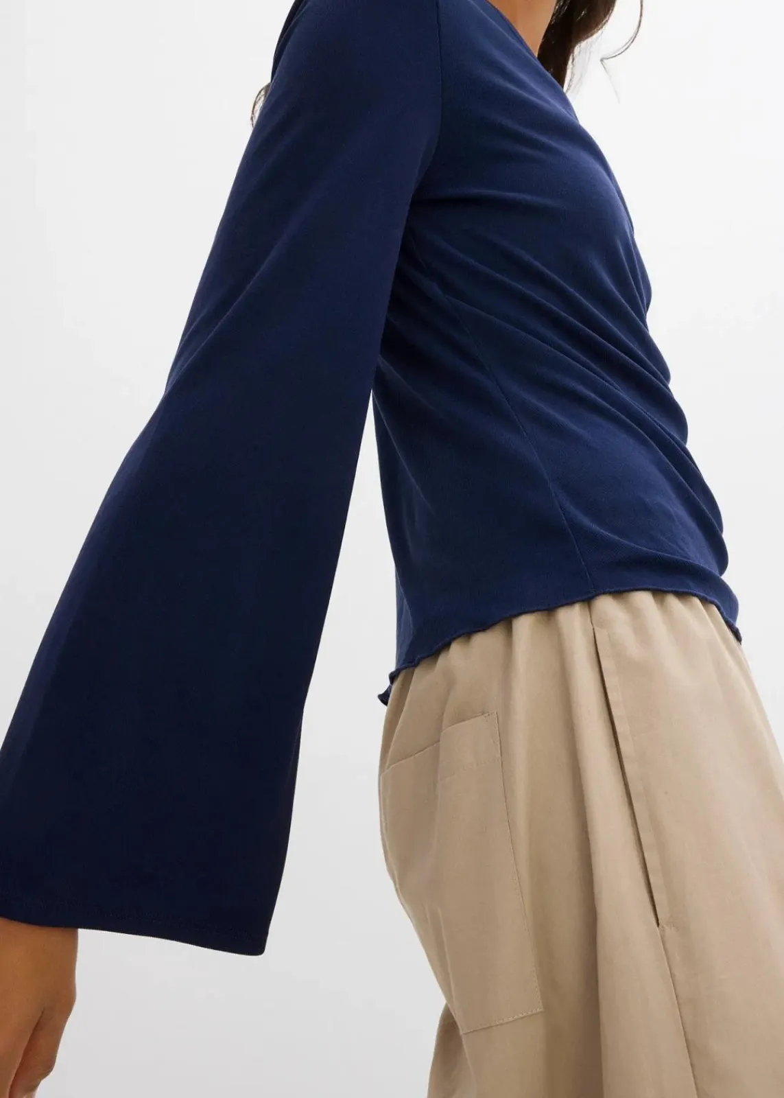 bonprix Shirts & Tops^Langarmshirt aus Rippe dunkelblau