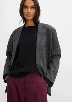 bonprix Shirts & Tops^Langarmshirt aus Rippware schwarz
