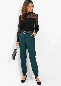 bonprix Nachhaltigere Materialien|Shirts & Tops^Langarmshirt aus softem Viskose-Mix schwarz