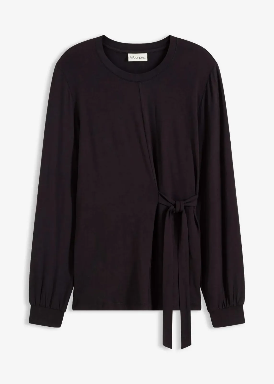 bonprix Nachhaltigere Materialien|Shirts & Tops^Langarmshirt aus softem Viskose-Mix schwarz
