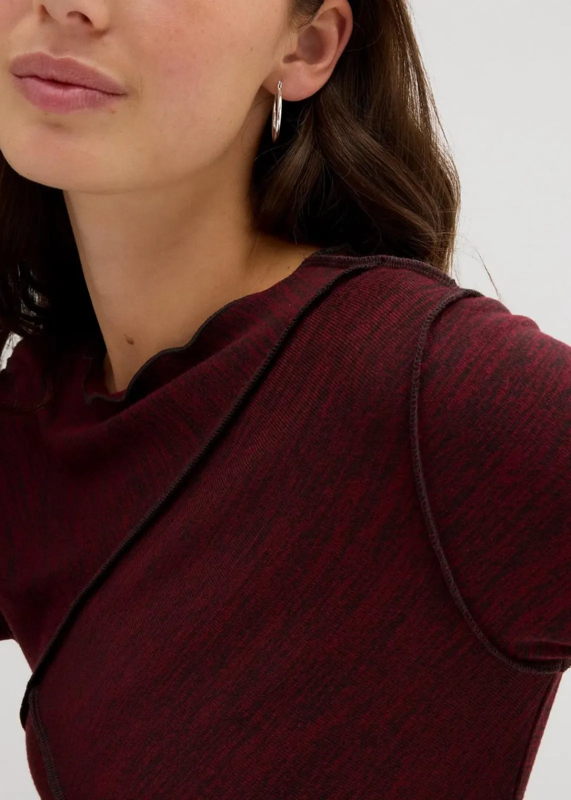 bonprix Shirts & Tops^Langarmshirt aus softem Viskose-Mix ahornrot meliert