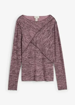 bonprix Shirts & Tops^Langarmshirt aus softem Viskose-Mix rauchorchidee meliert