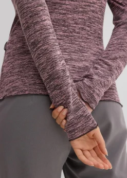 bonprix Shirts & Tops^Langarmshirt aus softem Viskose-Mix rauchorchidee meliert