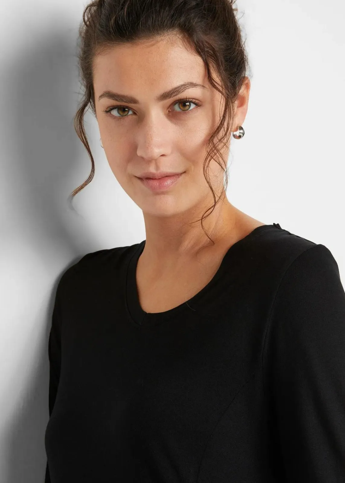 bonprix Nachhaltigere Materialien|Shirts & Tops^Langarm-Shirt aus softer Viskose schwarz
