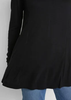 bonprix Nachhaltigere Materialien|Shirts & Tops^Langarm-Shirt aus softer Viskose schwarz