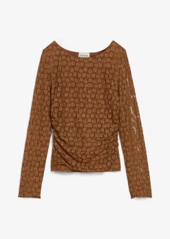 bonprix Shirts & Tops^Langarmshirt aus Spitze gewürzbraun