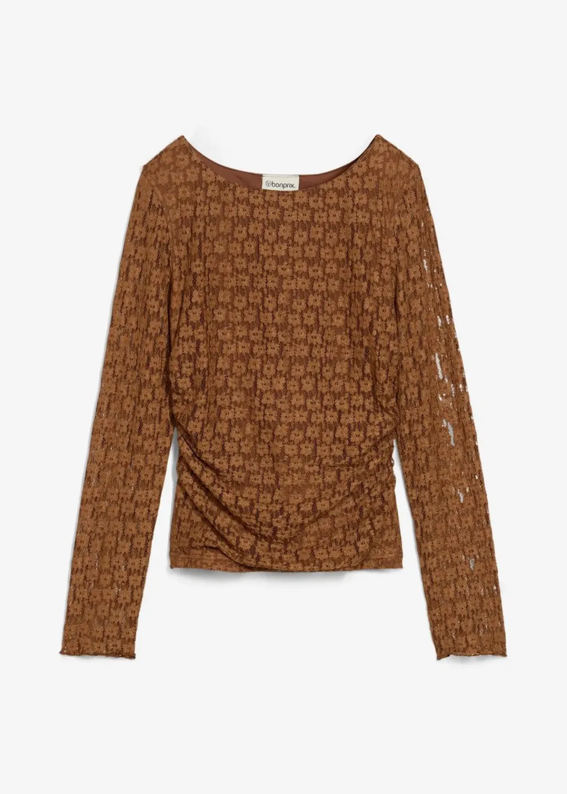 bonprix Shirts & Tops^Langarmshirt aus Spitze gewürzbraun