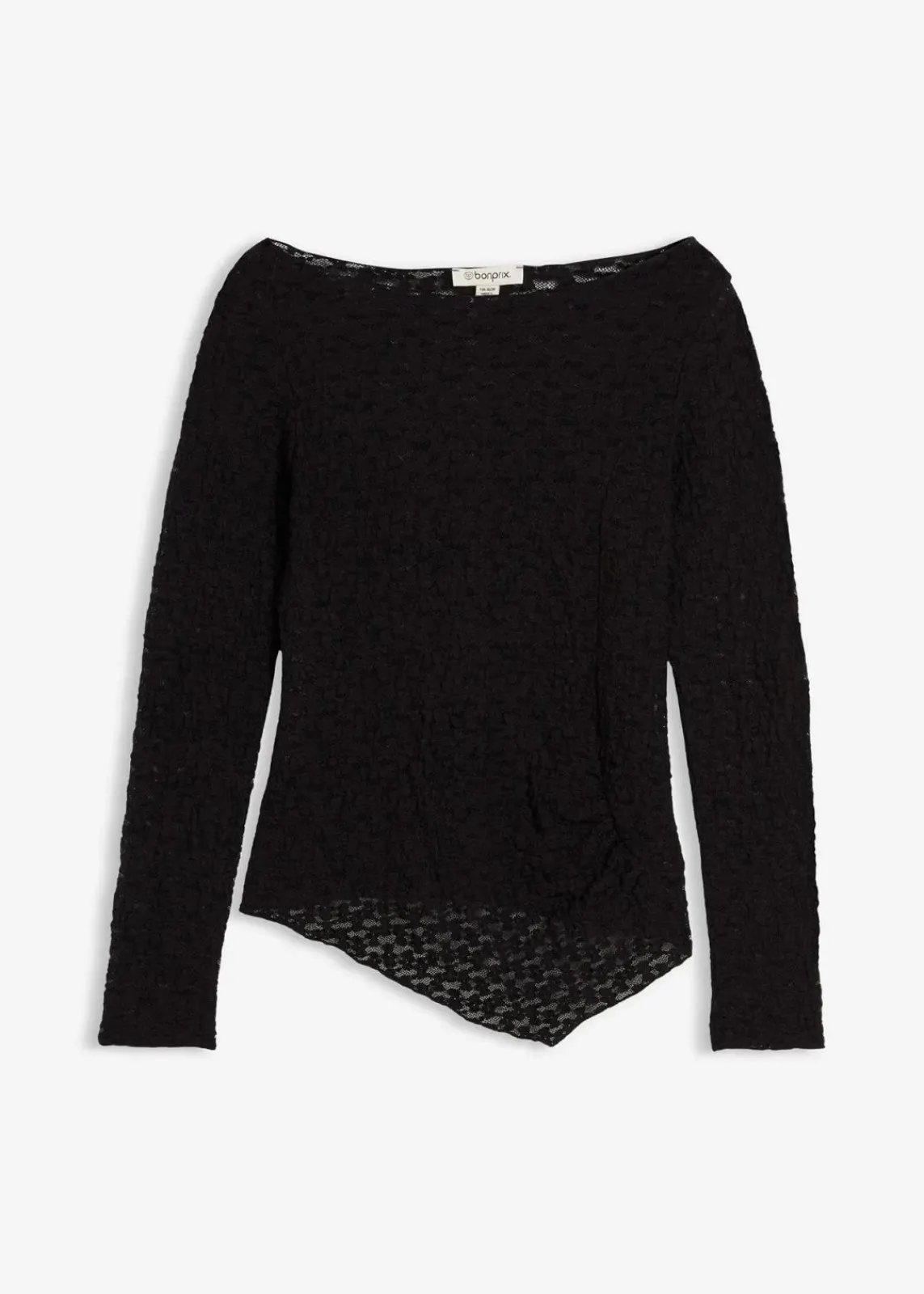 bonprix Shirts & Tops^Langarmshirt aus Spitze schwarz