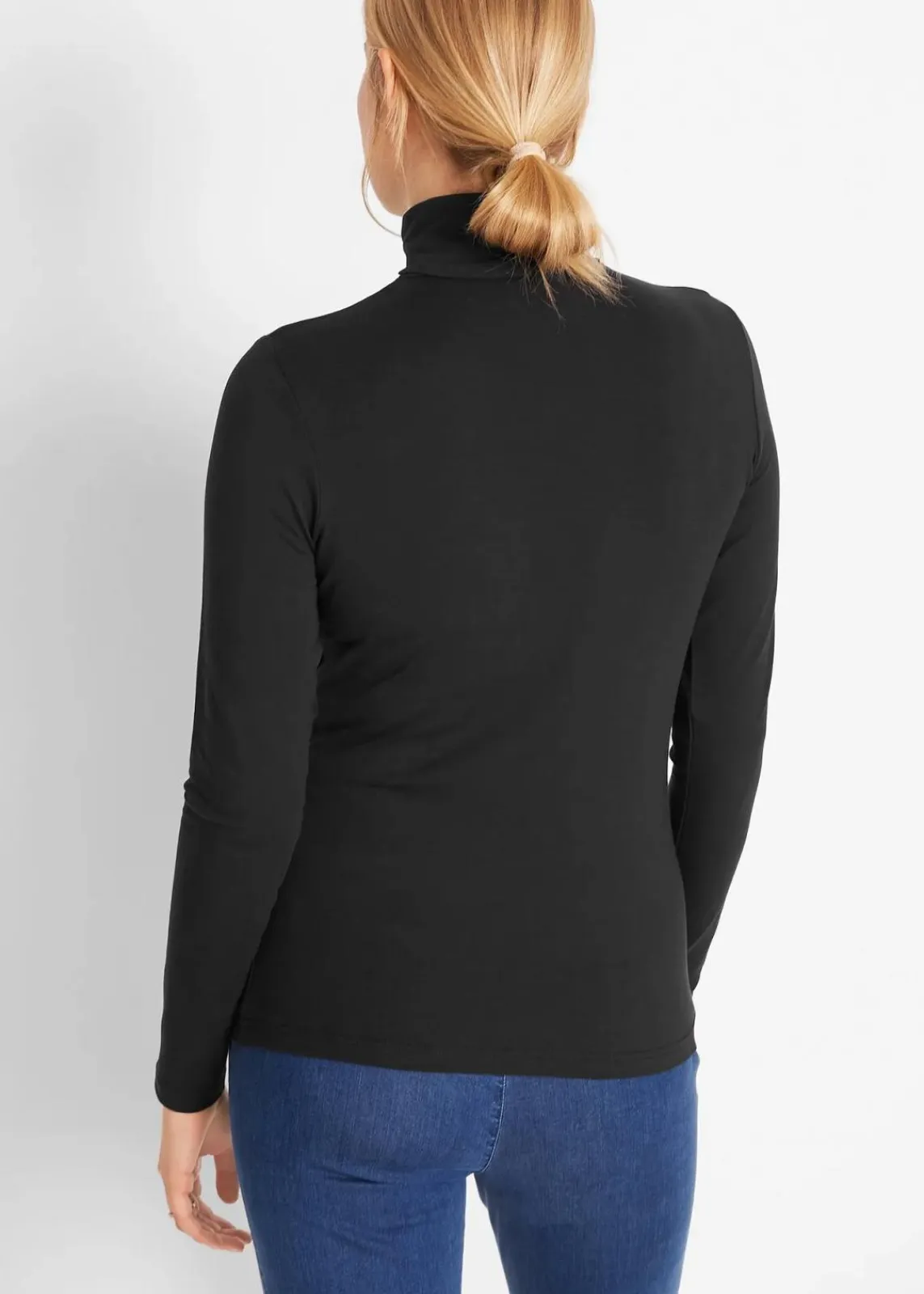 bonprix Bekleidung·Röcke|Nachhaltigere Materialien^Langarmshirt mit reiner Bio-Baumwolle schwarz
