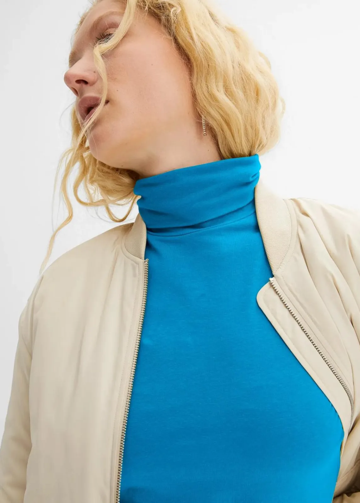 bonprix Shirts & Tops|Basics^Langarmshirt mit reiner Bio-Baumwolle meeresblau